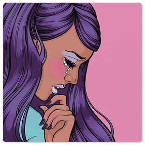 Purple Tears - 8in x 8in