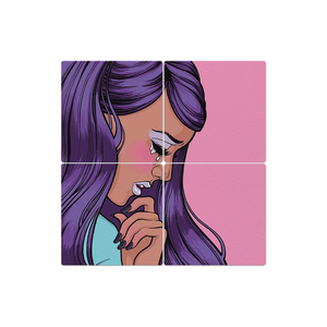 Purple Tears - 16in x 16in