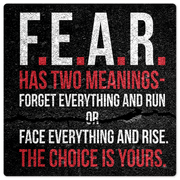 Fear has two meanings… - 8in x 8in