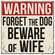 Beware of Wife - 8in x 8in