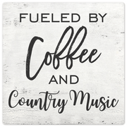 Coffee and Country Music - 8in x 8in