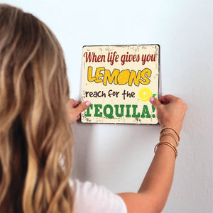 Reach for the Tequila Slidetile on wall in office.