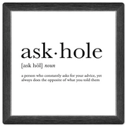 Definition of Askhole - 8in x 8in