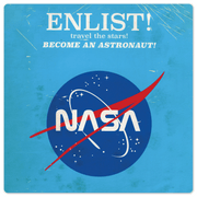 Enlist with Nasa - 8in x 8in