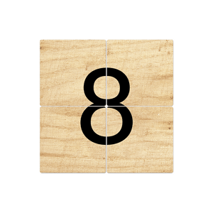Number 8 - Light Wood - 16in x 16in