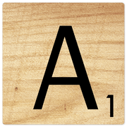 Letter A - Light Wood - 8in x 8in