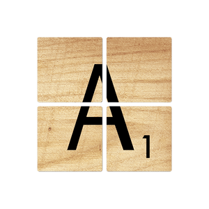 Letter A - Light Wood - 16in x 16in