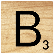 Letter B - Light Wood - 8in x 8in