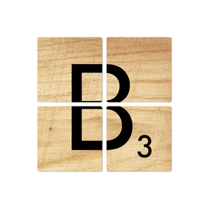 Letter B - Light Wood - 16in x 16in