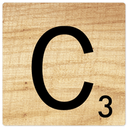 Letter C - Light Wood - 8in x 8in