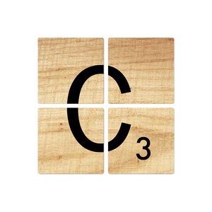 Letter C - Light Wood - 16in x 16in