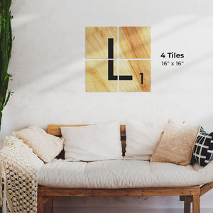 Letter L - Light Wood Preview - 16in x 16in
