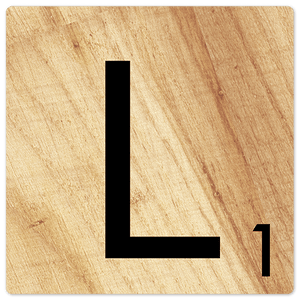 Letter L - Light Wood - 8in x 8in