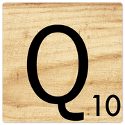 Letter Q - Light Wood - 8in x 8in