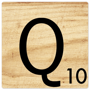 Letter Q - Light Wood - 8in x 8in