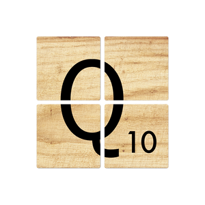 Letter Q - Light Wood - 16in x 16in