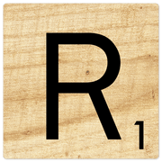 Letter R - Light Wood - 8in x 8in