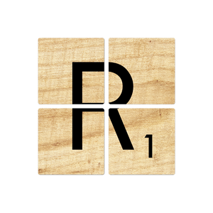Letter R - Light Wood - 16in x 16in