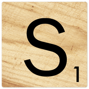 Letter S - Light Wood - 8in x 8in