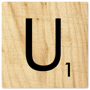 Letter U - Light Wood - 8in x 8in