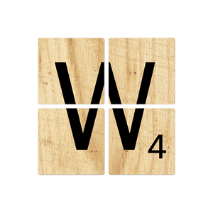 Letter W - Light Wood - 16in x 16in
