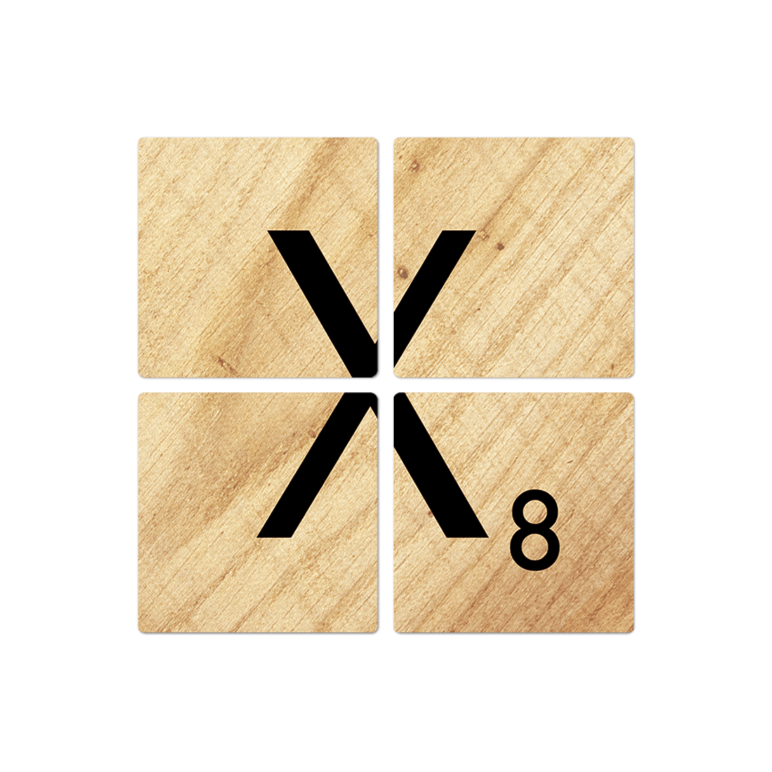 Slidetiles Metal Prints Scrabble Wood Letter X Wall Art