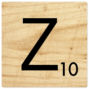 Letter Z - Light Wood - 8in x 8in