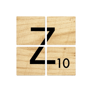 Letter Z - Light Wood - 16in x 16in